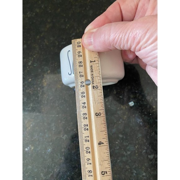 Rae Dunn Artisan Collection By Magenta Salt and Pepper White Ceramic Cellars - Picture 6 of 7